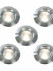 B&Q Fixed Low Voltage Halogen Downlights Pack Of 5 7406 Brushed Chrome Plated | B & Q