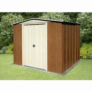 Oakdale Woodgrain Effect 8 x 6 Galvanised Quality Steel Shed SPECIAL PRICE | DIY Tools