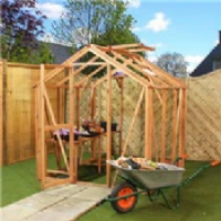 4' x 6' Greenhouse Package Deal Wooden Greenhouse